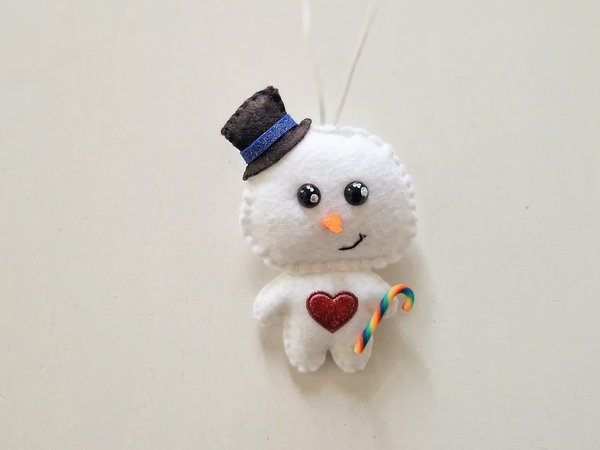 Kersthanger sneeuwpop